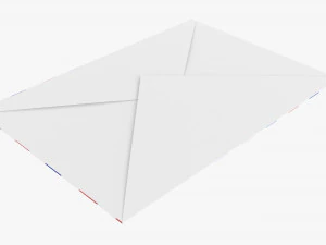 Envelope Mockup 05 White V2 3D Model