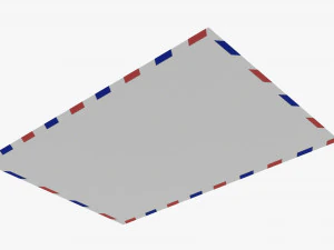 Envelope Mockup 05 White V2 3D Model