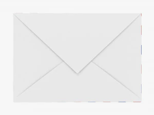 Envelope Mockup 05 White V2 3D Model