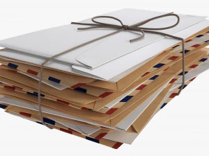 Umschlagstapel gefesselt 3D Modell