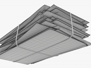 Envelope Stack Tied Up 3D Model
