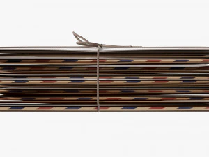 Envelope Stack Tied Up Dirty 3D Model