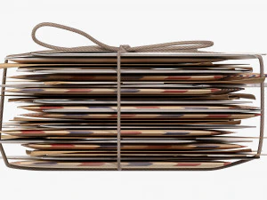 Envelope Stack Tied Up Dirty 3D Model