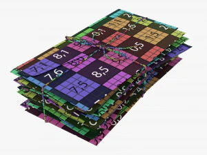 Envelope Stack Tied Up Dirty 3D Model