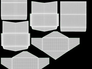 Envelope Stack Tied Up Dirty 3D Model