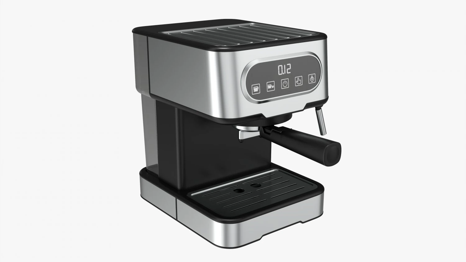 Espresso Coffee Machine 3D Model .c4d .max .obj .3ds .fbx .stl .blend 
