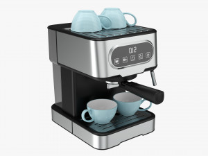 Espresso Coffee Machine With Mug 3D Model