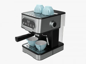 Espresso Coffee Machine With Mug 3D Model