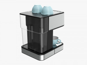 Espresso Coffee Machine With Mug 3D 모델