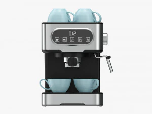 Espresso Coffee Machine With Mug 3D Model