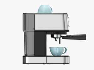Espresso Coffee Machine With Mug 3D 모델