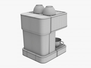 Espresso Coffee Machine With Mug 3D 모델