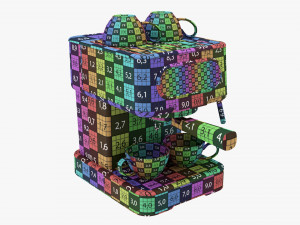 Espresso Coffee Machine With Mug 3D 모델