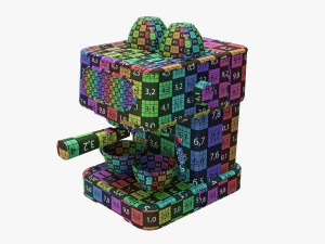 Espresso Coffee Machine With Mug 3D Model