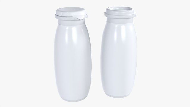 Fermented Milk Drink Bottle 3D 모델 .c4d .max .obj .3ds .fbx .stl .blend 