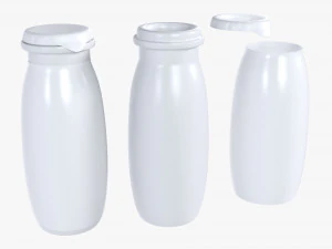 Fermented Milk Drink Bottle 3D Model