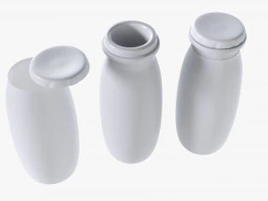 Fermented Milk Drink Bottle 3D Model