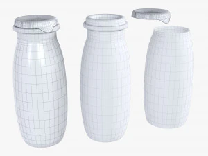 Fermented Milk Drink Bottle 3D Model