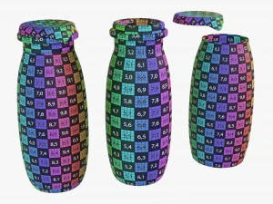 Fermented Milk Drink Bottle 3D Model