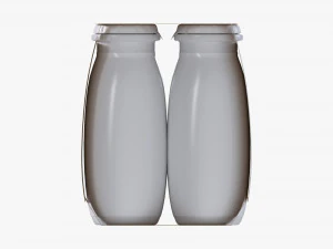 Пляшки для кисломолочних напоїв по 4 шт 3D Модель