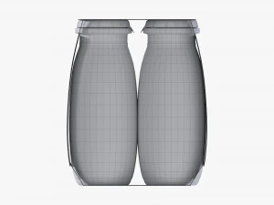 Пляшки для кисломолочних напоїв по 4 шт 3D Модель