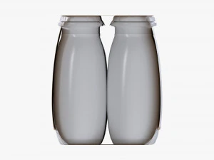 Fermented Milk Drink Bottles 12-Pack 3D Model