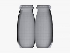 Fermented Milk Drink Bottles 12-Pack Modello 3D