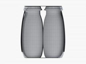 Fermented Milk Drink Bottles 12-Pack 3D Model
