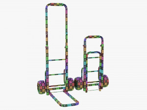 Foldable Transporting Cart Model 3D