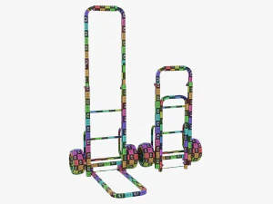 Foldable Transporting Cart 3D Model