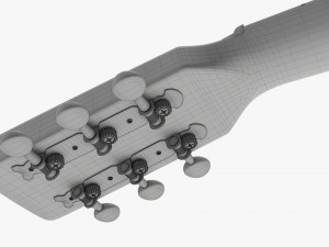 Folk Acoustic Guitar 01 3D Модель