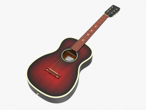 Folk Acoustic Guitar 02 3D Model
