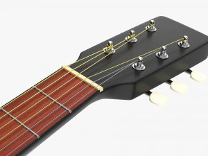 Guitarra Ac&uacute;stica Folcl&oacute;rica 02 Modelo 3D