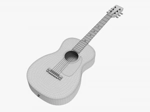 Guitarra Ac&uacute;stica Folcl&oacute;rica 02 Modelo 3D