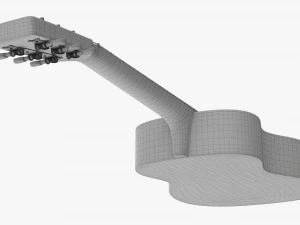 Guitarra Ac&uacute;stica Folcl&oacute;rica 02 Modelo 3D