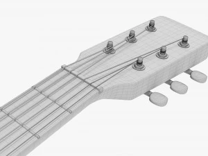 Guitarra Ac&uacute;stica Folcl&oacute;rica 02 Modelo 3D