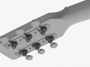 Guitarra Ac&uacute;stica Folcl&oacute;rica 02 Modelo 3D