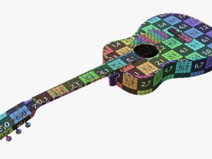 Guitarra Ac&uacute;stica Folcl&oacute;rica 02 Modelo 3D