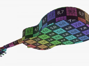 Guitarra Ac&uacute;stica Folcl&oacute;rica 02 Modelo 3D