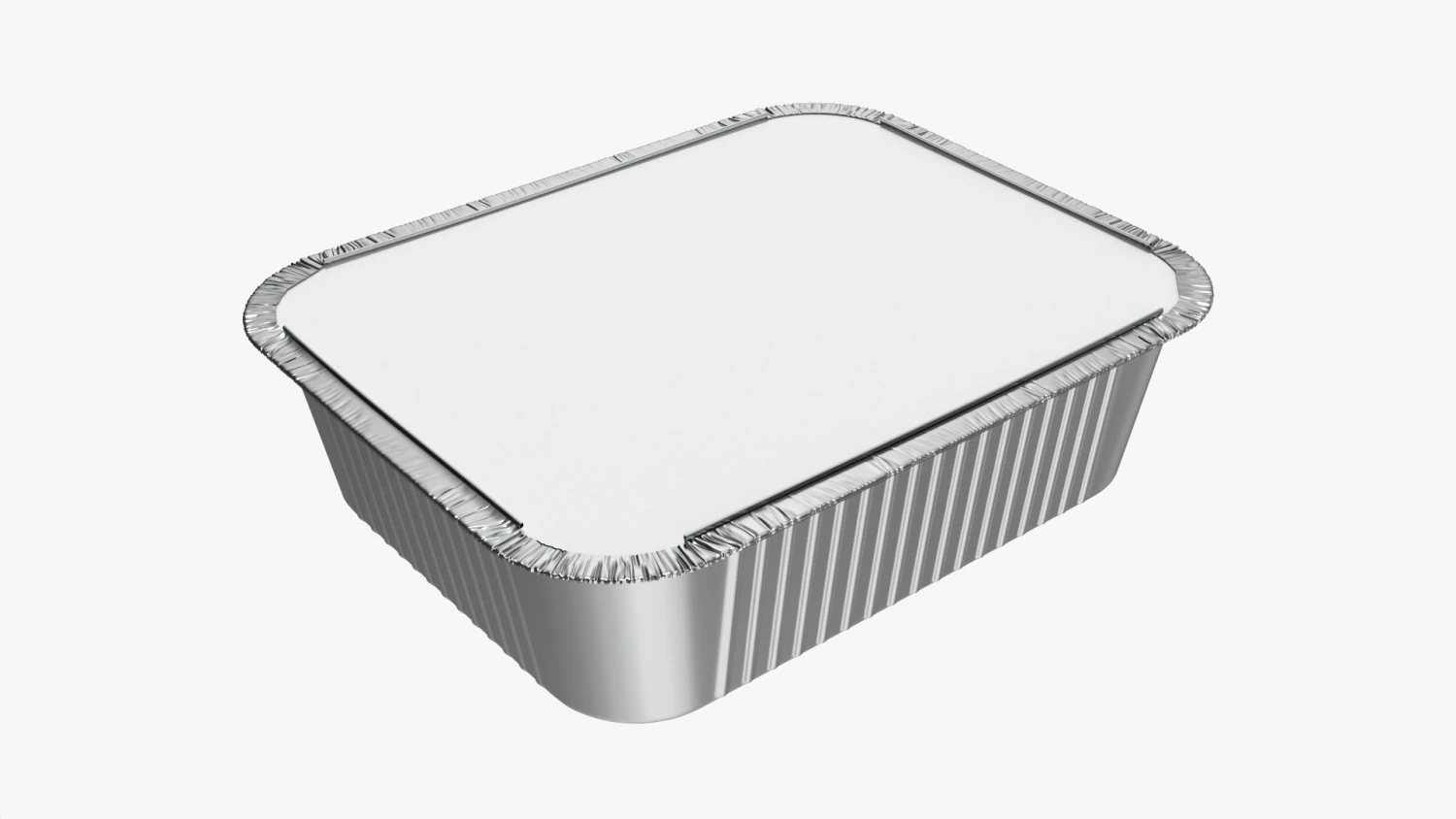 Food Foil Tray 01 3D Model .c4d .max .obj .3ds .fbx .stl .blend