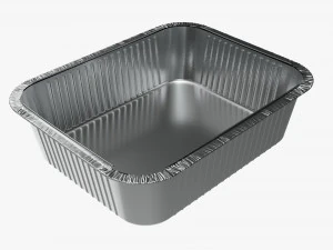 Food Foil Tray 01 3D Model