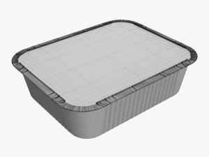 Food Foil Tray 01 3D Model