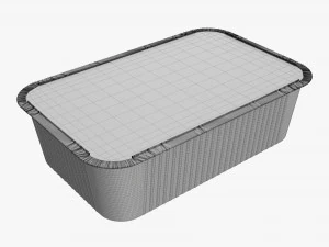 Food Foil Tray 02 3D Model