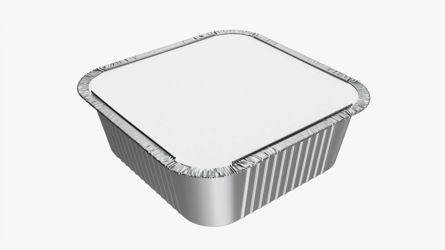Food Foil Tray 03 3D Model .c4d .max .obj .3ds .fbx .stl .blend