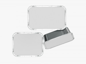 Food Foil Tray Set 3D Модель
