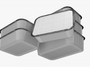 Food Foil Tray Set 3D Модель
