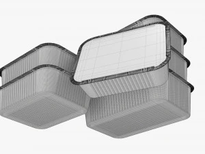 Food Foil Tray Set 3D Model