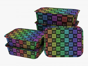 Food Foil Tray Set 3D Модель
