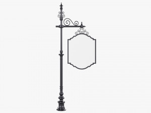 Forged Column With Hanging Board 01 Modelo 3D
