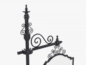 Forged Column With Hanging Board 01 3Dモデル